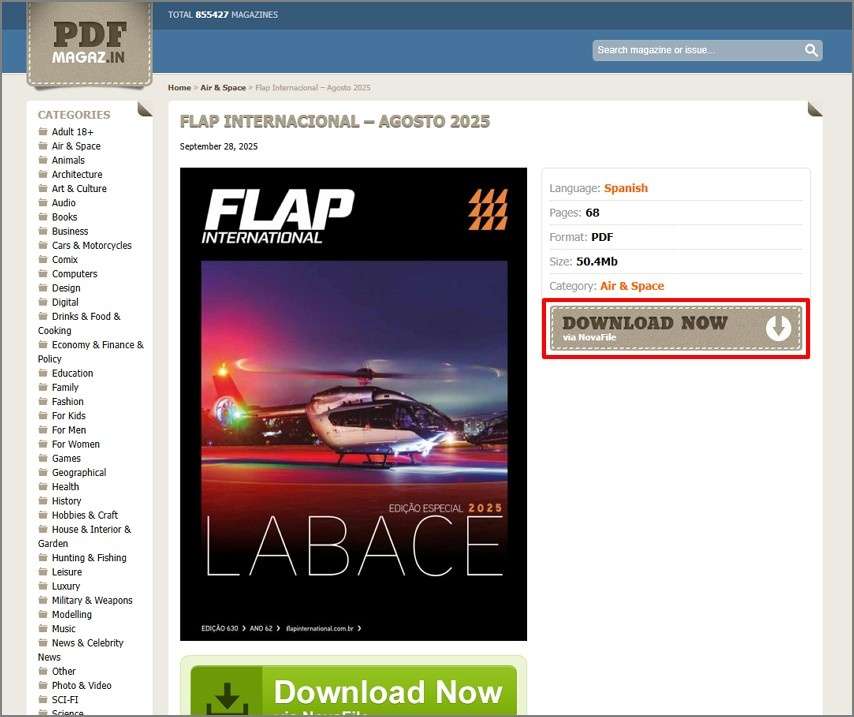 save magazine from magaz