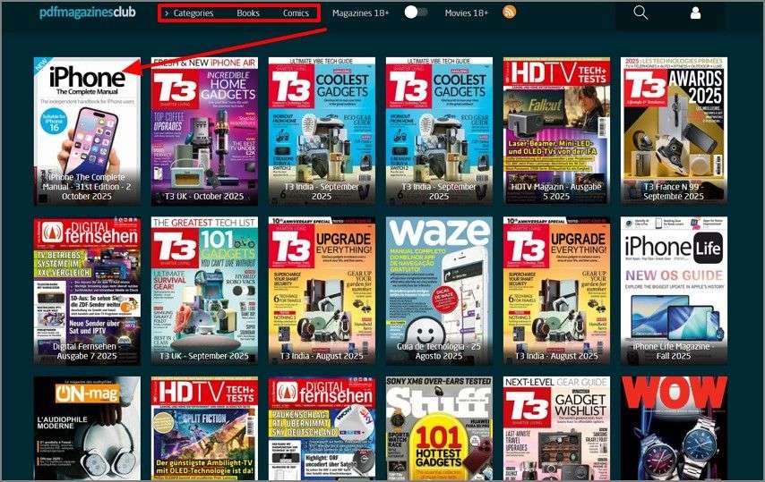 access categories pdfmagazinesclub