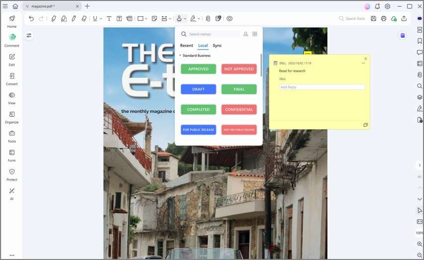 add notes stickers stamps magazines