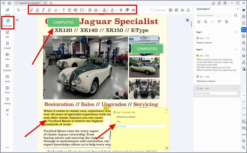 add annotations magazine