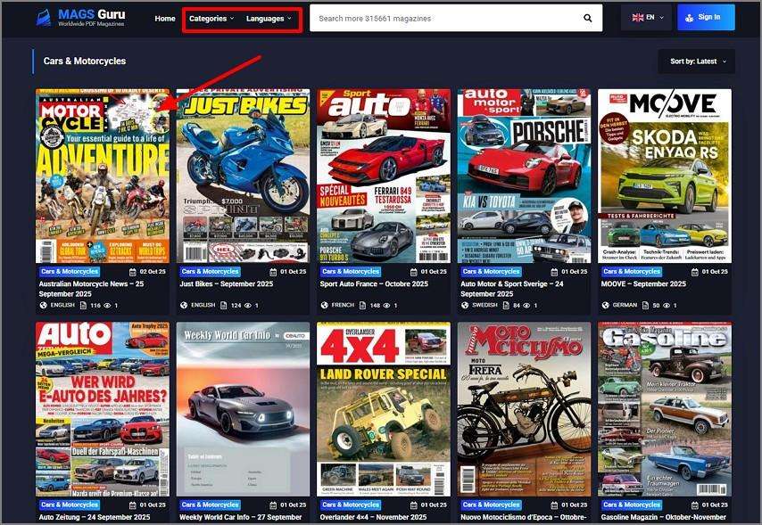 choose pdf magazine to download