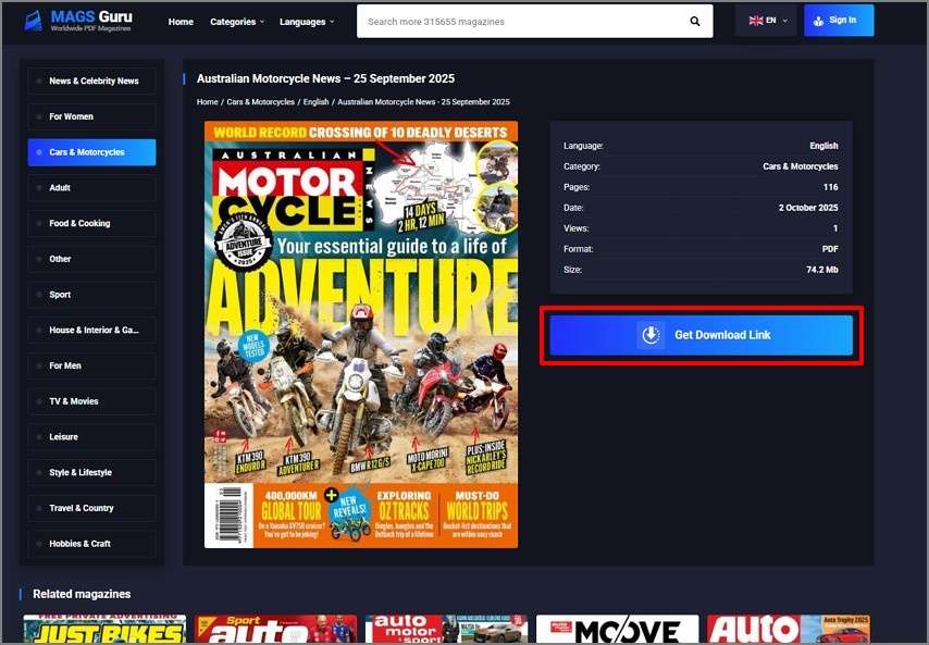 access download link free pdf magazine