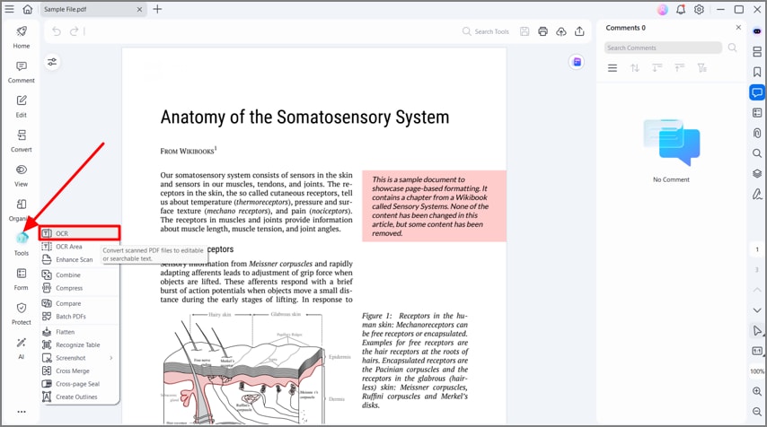apply ocr on pdf document