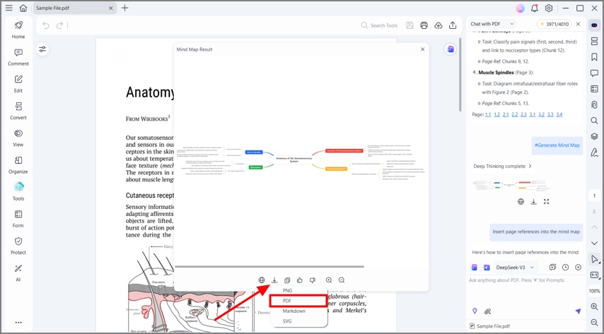 export mind map as pdf