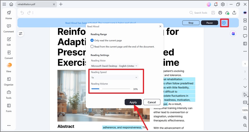 choose desired speed