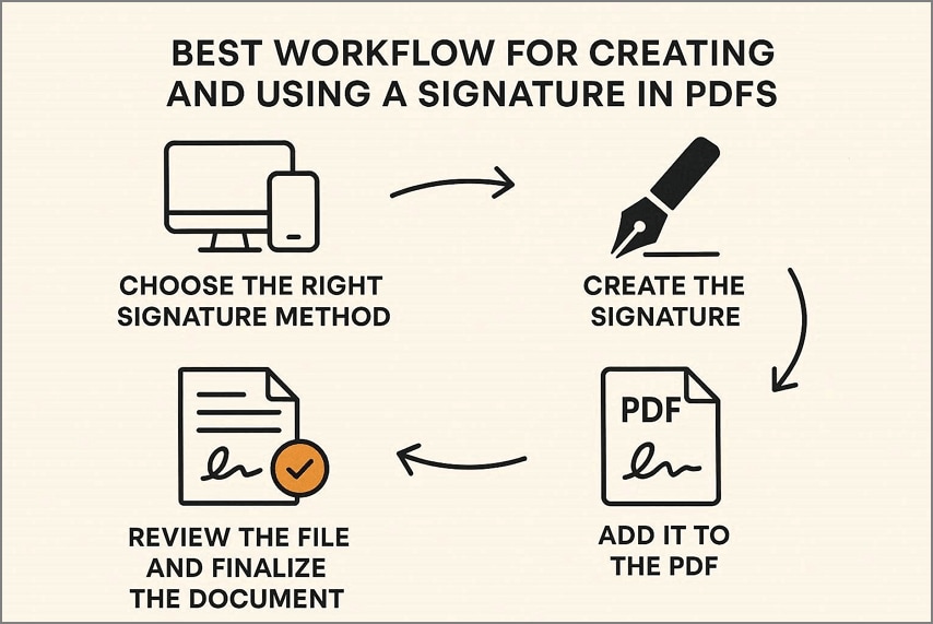 create add signatures pdfs simple workflow