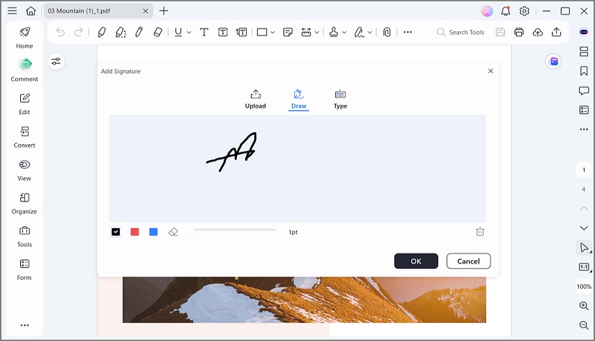 hand write signature pdfelement