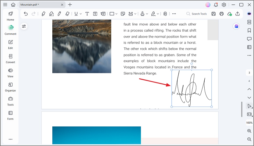update eletronic signature pdf page