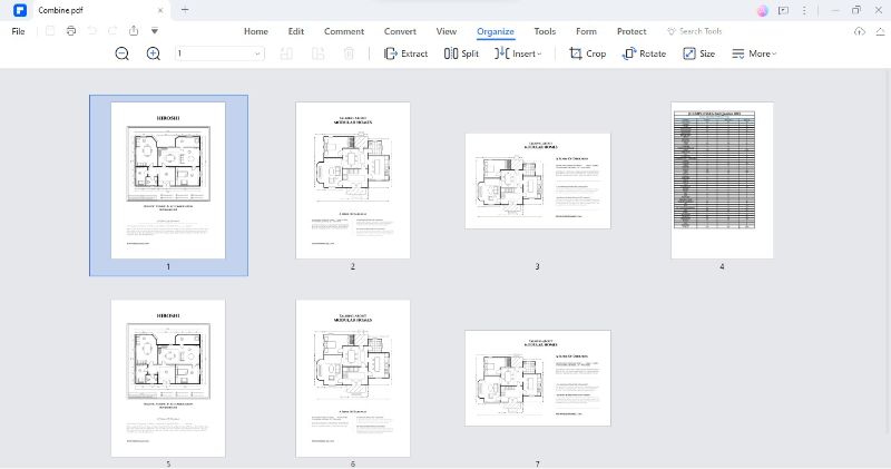 pdfelement organize pdf pages