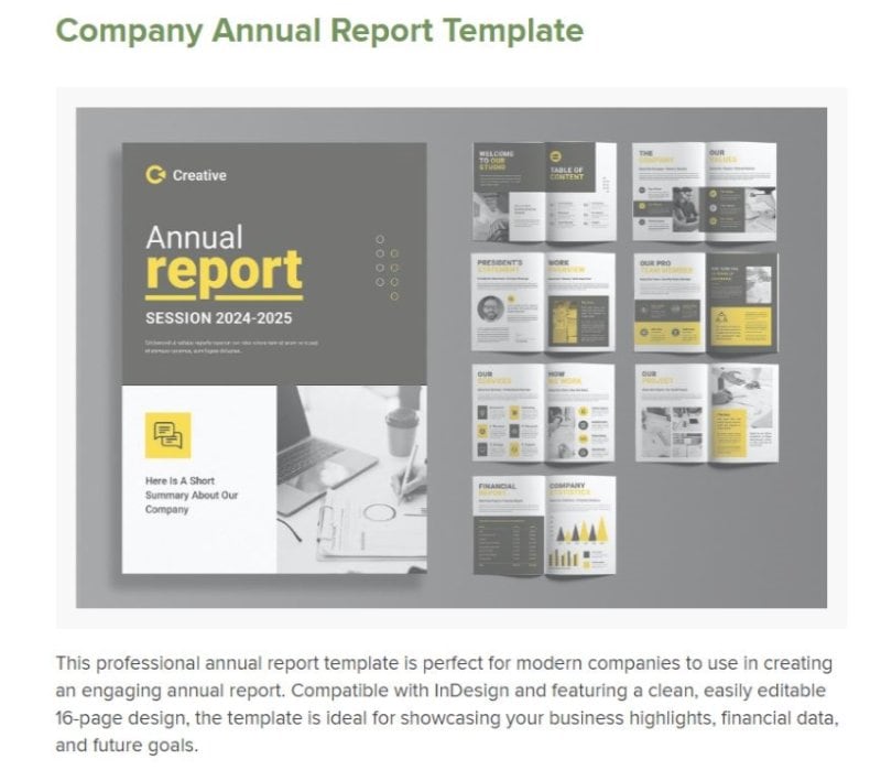 design shack annual report template analysis