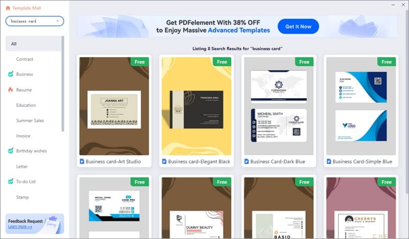 business card templates on template mall