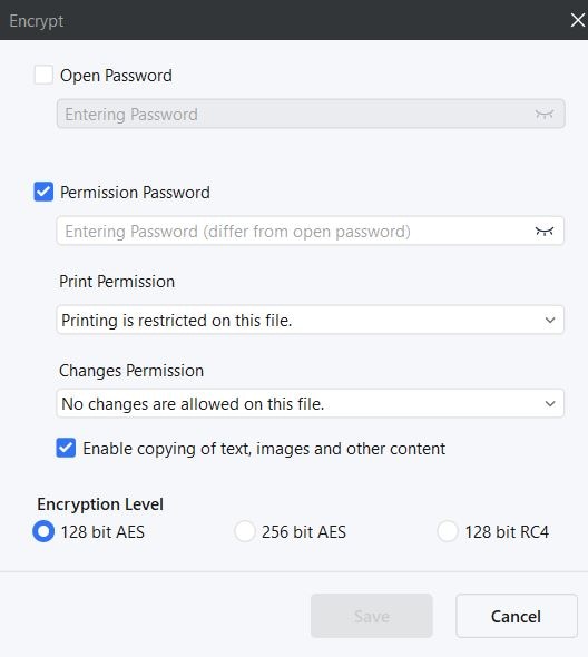 password protecting report with wondershare pdfelement