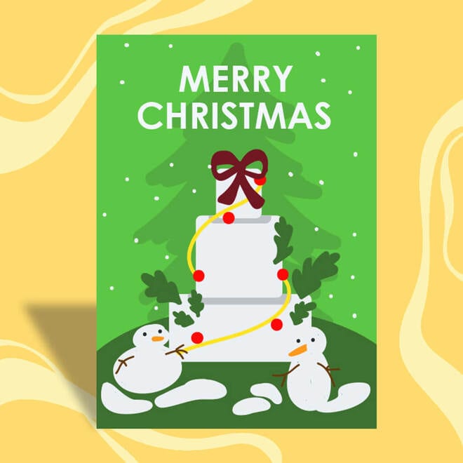 christmas tree card