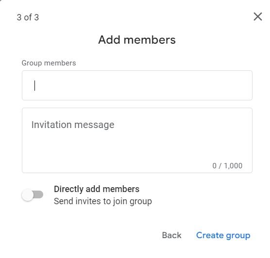 adding the group members