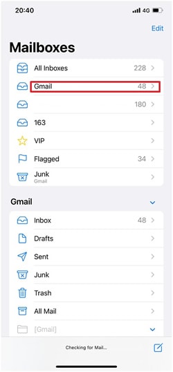 accédez à gmail sur ios