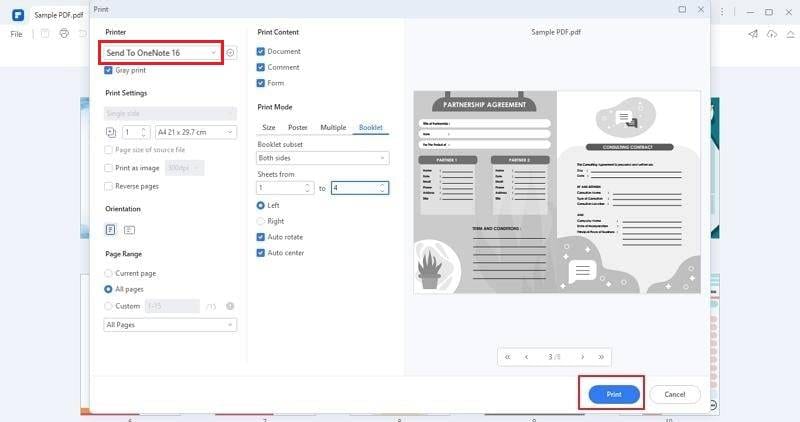 print pdf to onenote
