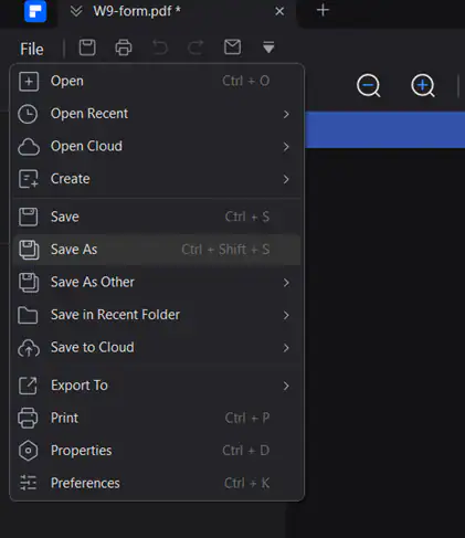 pdfelement save document