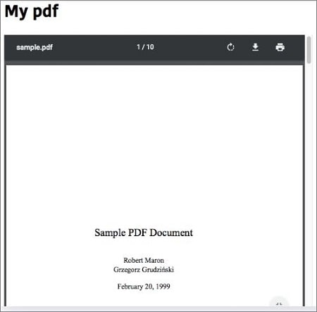 embed pdf in web page