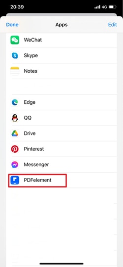 ios enregistrer pdf en pdfelement