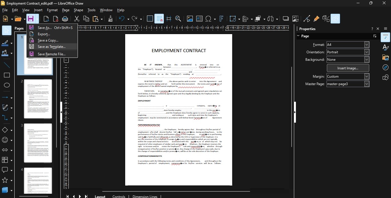 libreoffice convert to word