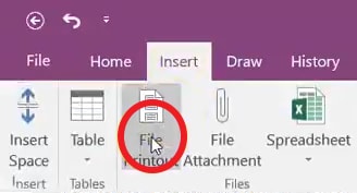 open pdf in onenote