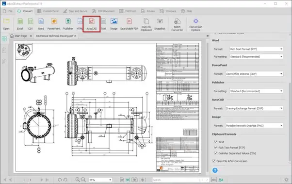 Conversor de PDF a dxf windows