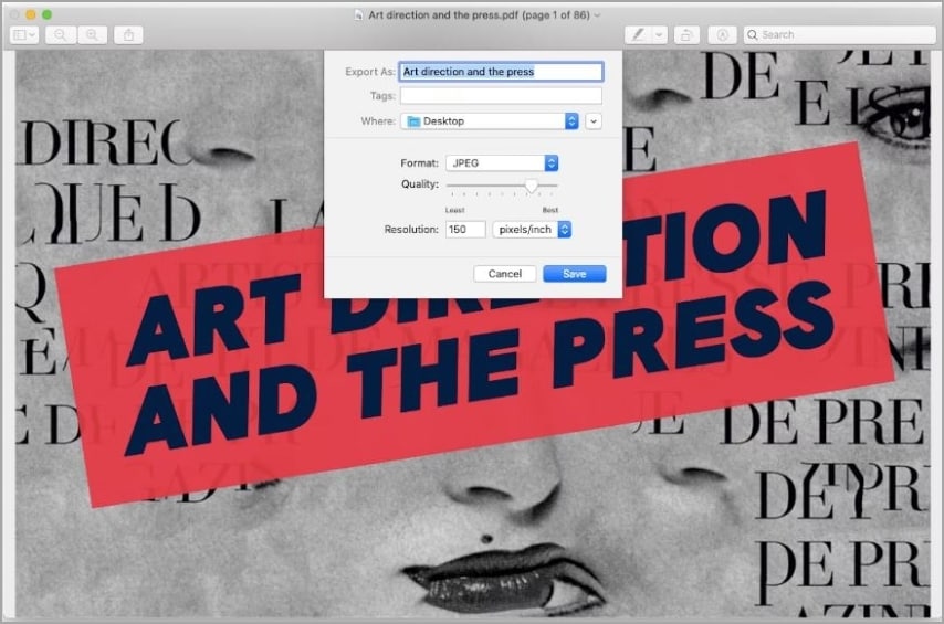 ocr exporting pdf as images on preview