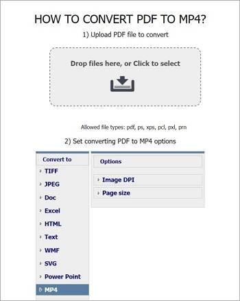 strumento di conversione da pdf a mp4 di coolutils