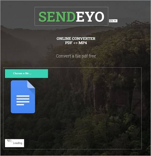 sendeyo converting a pdf to video