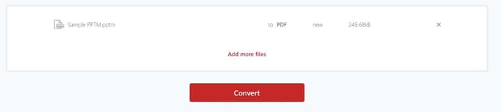 converting pptm to pdf on 2pdf