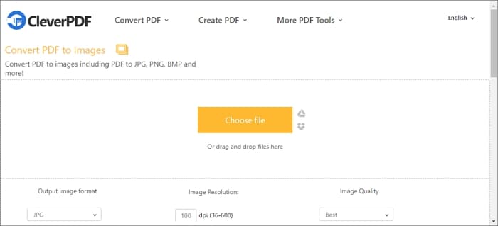 PDF en PNG avec CleverPDF