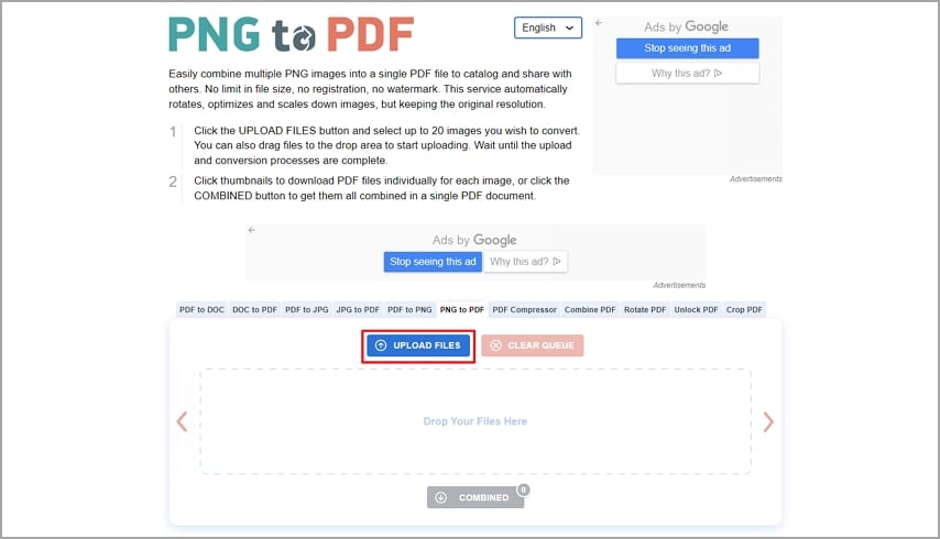 png 2 pdf upload files