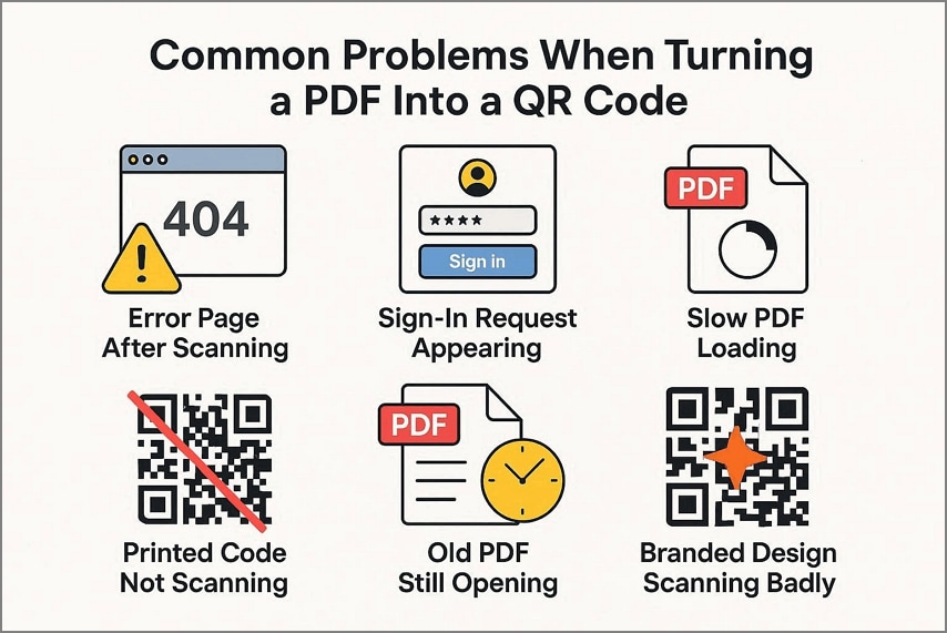 mistakes creating pdf file qr code