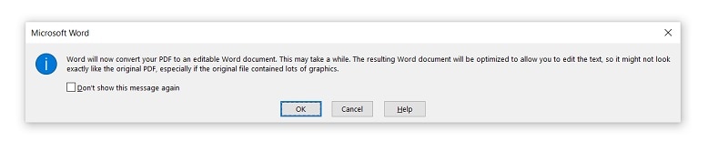 Convert PDF to Word in Laptop