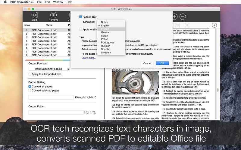 Herunterladbare PDF zu Word Converter Software - kostenloser Download für Mac