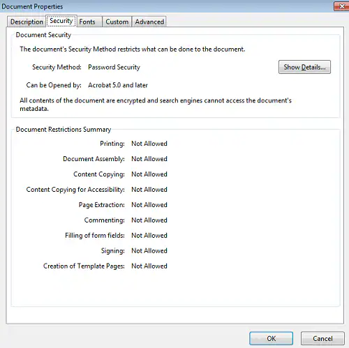 PDF Document Security