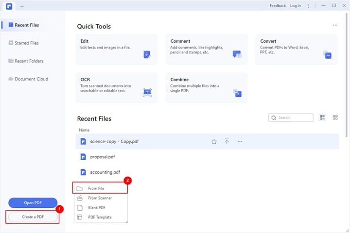 ppsx-Datei in pdfelement hochladen