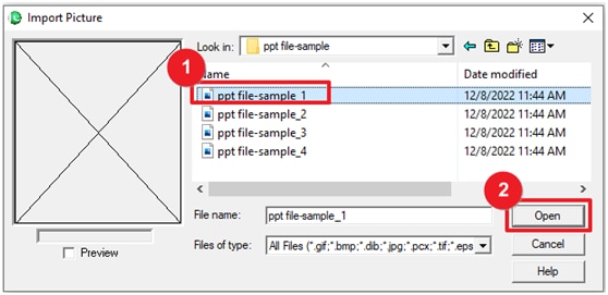 batch import of image files