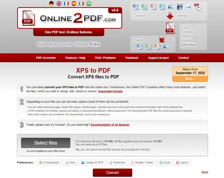 conversor de xps para pdf on-line