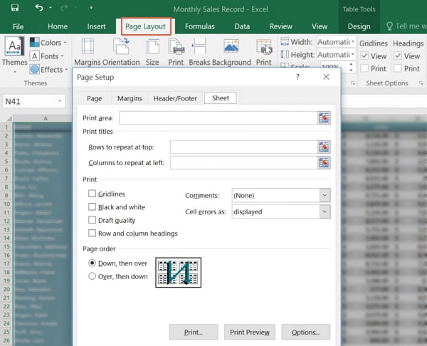  Excel Page Formats