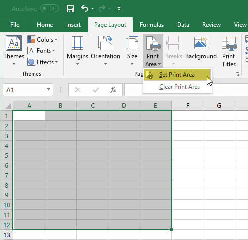 Excel para PDF Área Selecionada
