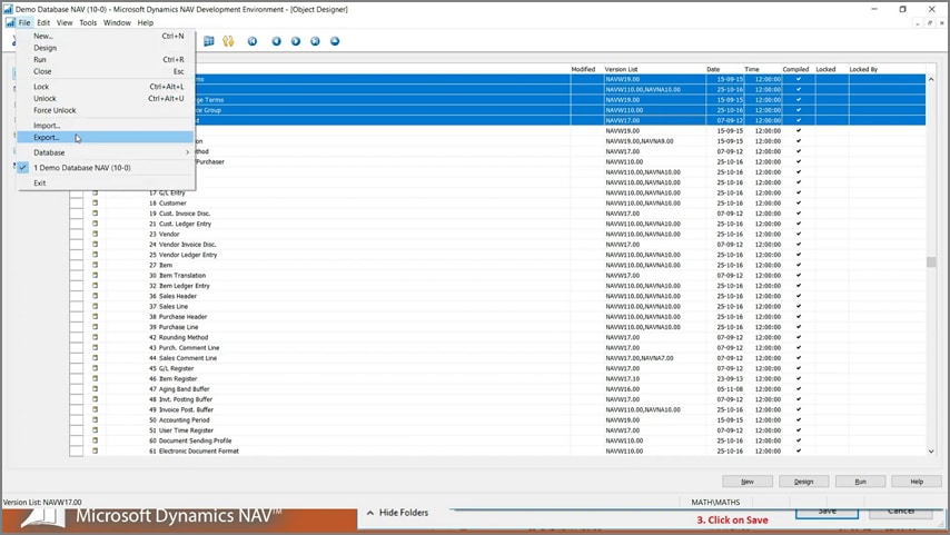 exportar contenido desde un FOB de Dynamics NAV