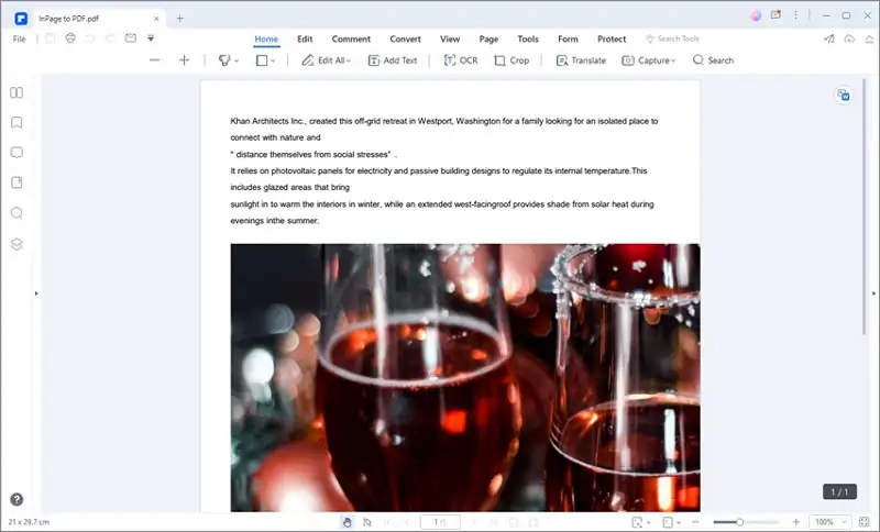 converta inpage para pdf