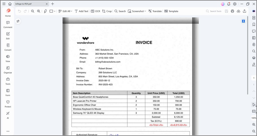 convert inpage to pdf