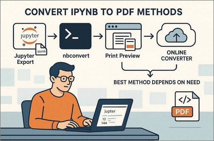 methods to convert ipynb to pdf