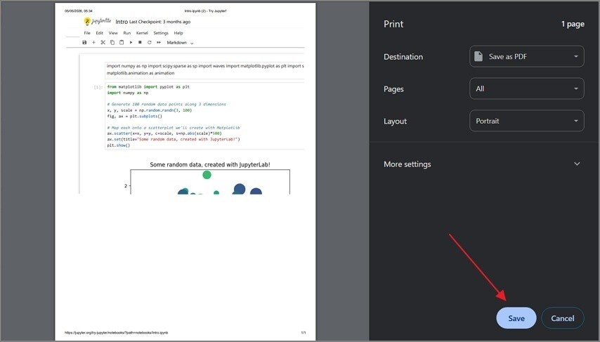 print ipynb as pdf