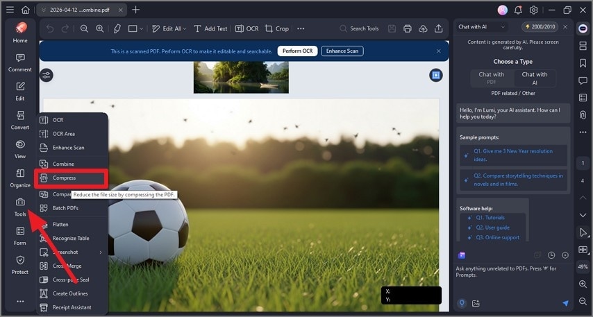 comprimir PDF pesado en PDFelement