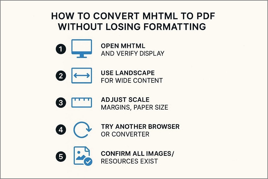 Cómo conservar el formato al pasar MHTML a PDF