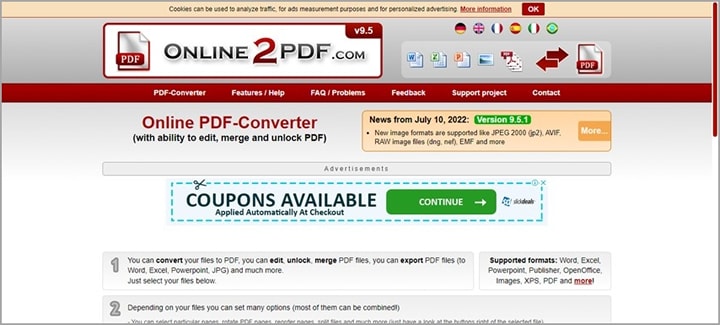 online2pdf searchable pdf converter