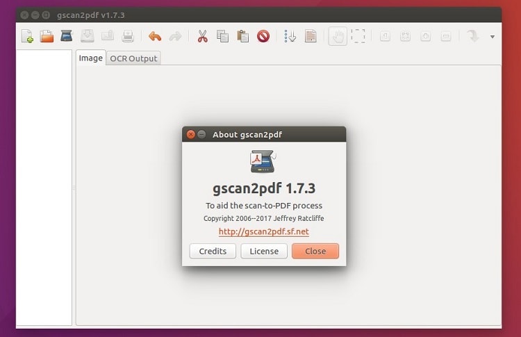 Linux JPG to PDF with Gscan2PDF